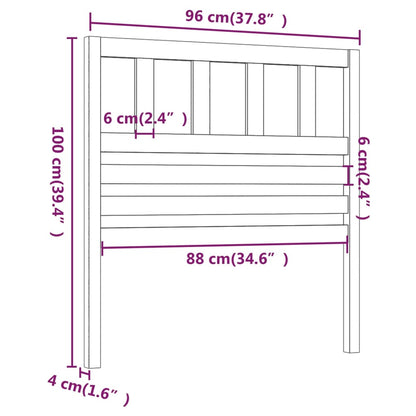 vidaXL Bed Headboard | Natural wood | Solid pine wood (untreated)