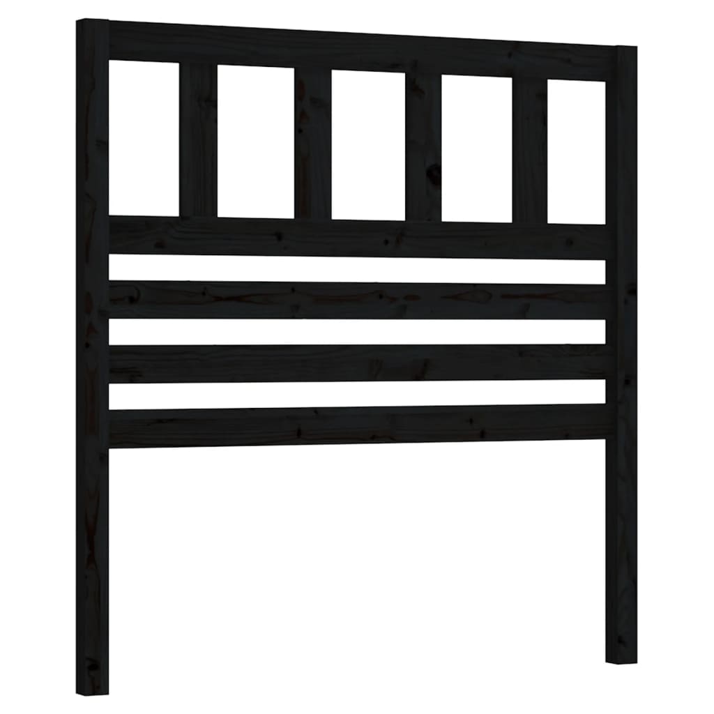 vidaXL Bed Headboard | Black | Solid pine wood | Medium | Durable