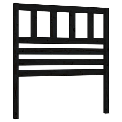 vidaXL Bed Headboard | Black | Solid pine wood | Medium | Durable