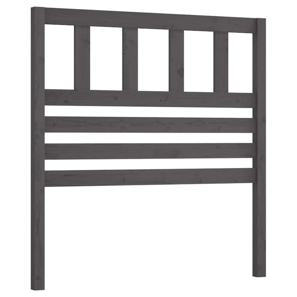 vidaXL Bed Headboard | Grey | Solid pine wood | 106 x 4 x 100 cm