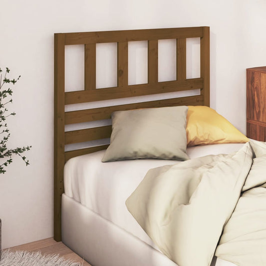 814132 vidaXL Bed Headboard Honey Brown 106x4x100 cm Solid Wood Pine