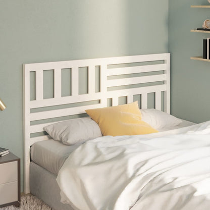 vidaXL Bed Headboard | White | Solid Pine Wood | 126x4x100 cm | Durable