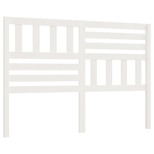 814145 vidaXL Bed Headboard White 146x4x100 cm Solid Wood Pine