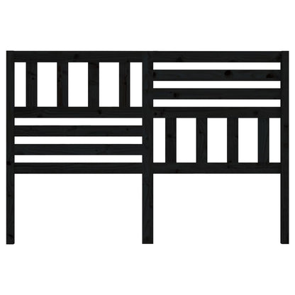 vidaXL Bed Headboard | Black | Solid pine wood | 146 cm x 4 cm x 100 cm