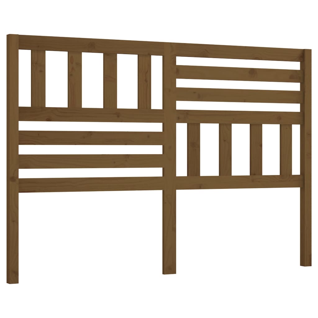vidaXL Bed Headboard | Honey Brown | Solid Pine Wood | Standard | Wood Grain
