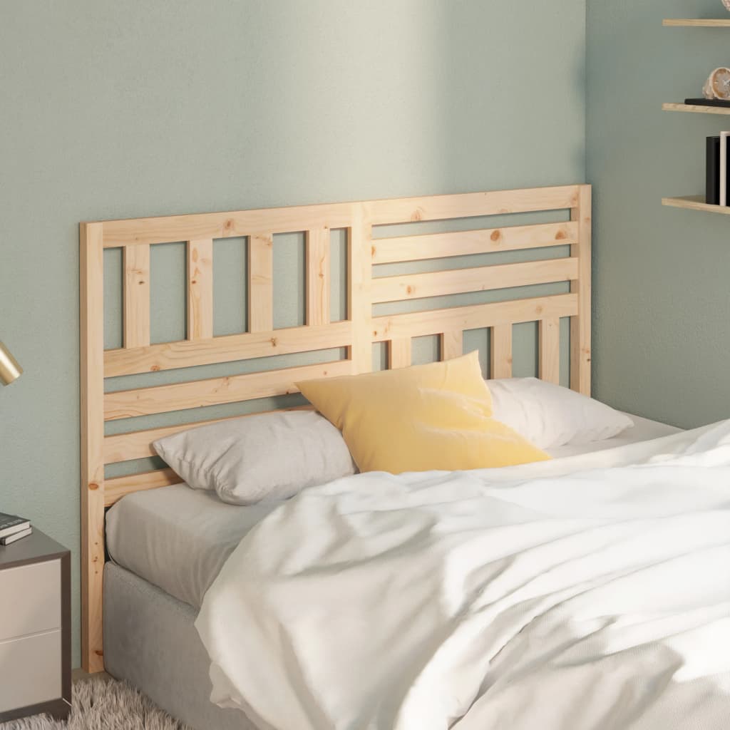 vidaXL Bed Headboard | Natural Wood | Solid Pine Wood | 166x4x100 cm