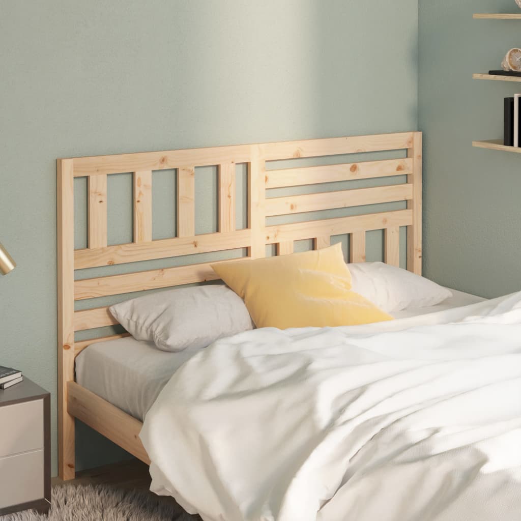 vidaXL Bed Headboard | Natural Wood | Solid Pine Wood | 166x4x100 cm