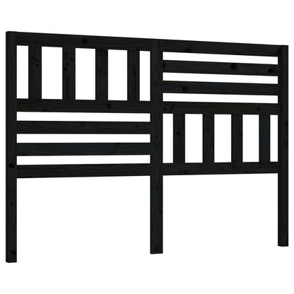 vidaXL Bed Headboard | Black | Solid pine wood | 166x4x100 cm |  Durable