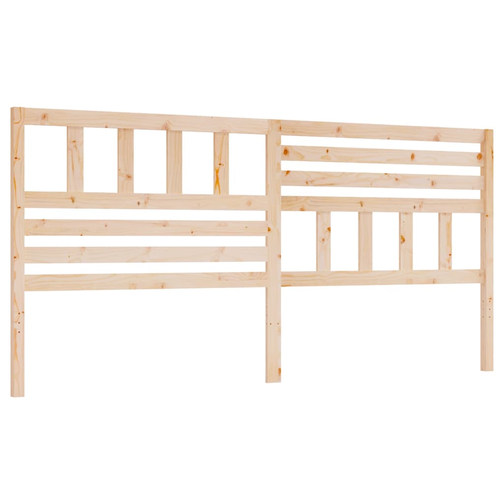 vidaXL Bed Headboard | Natural Wood | Solid Pine Wood | 206x4x100 cm | Durable