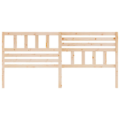 vidaXL Bed Headboard | Natural Wood | Solid Pine Wood | 206x4x100 cm | Durable
