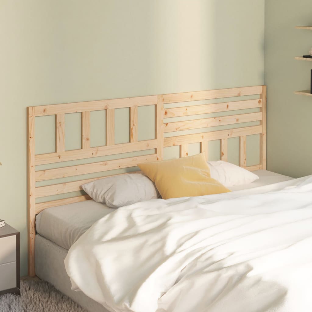 vidaXL Bed Headboard | Natural Wood | Solid Pine Wood | 206x4x100 cm | Durable