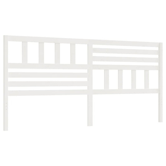 814165 vidaXL Bed Headboard White 206x4x100 cm Solid Wood Pine