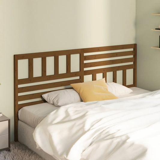 814167 vidaXL Bed Headboard Honey Brown 206x4x100 cm Solid Wood Pine