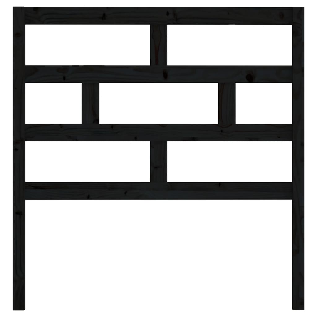 vidaXL Bed Headboard Black 81x4x100 cm Solid Wood Pine