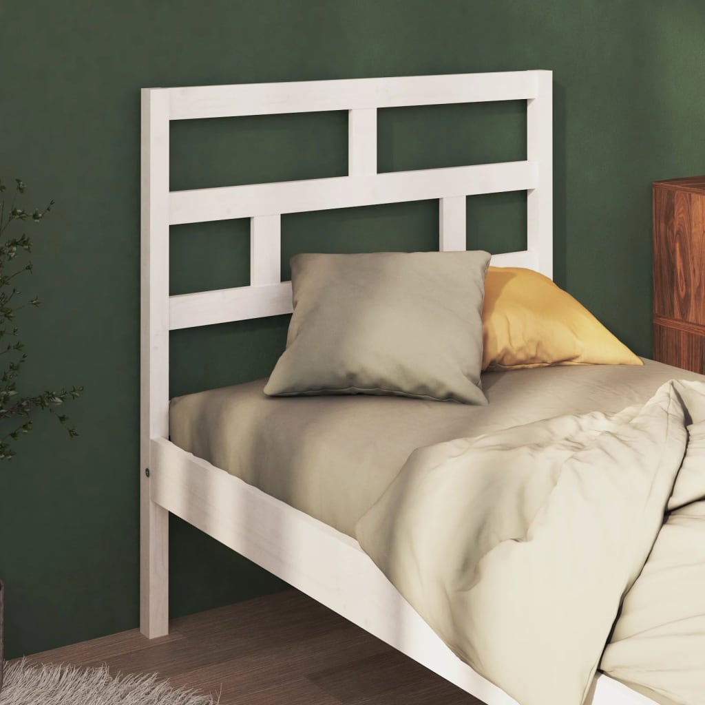 vidaXL Bed Headboard White 96x4x100 cm Solid Wood Pine