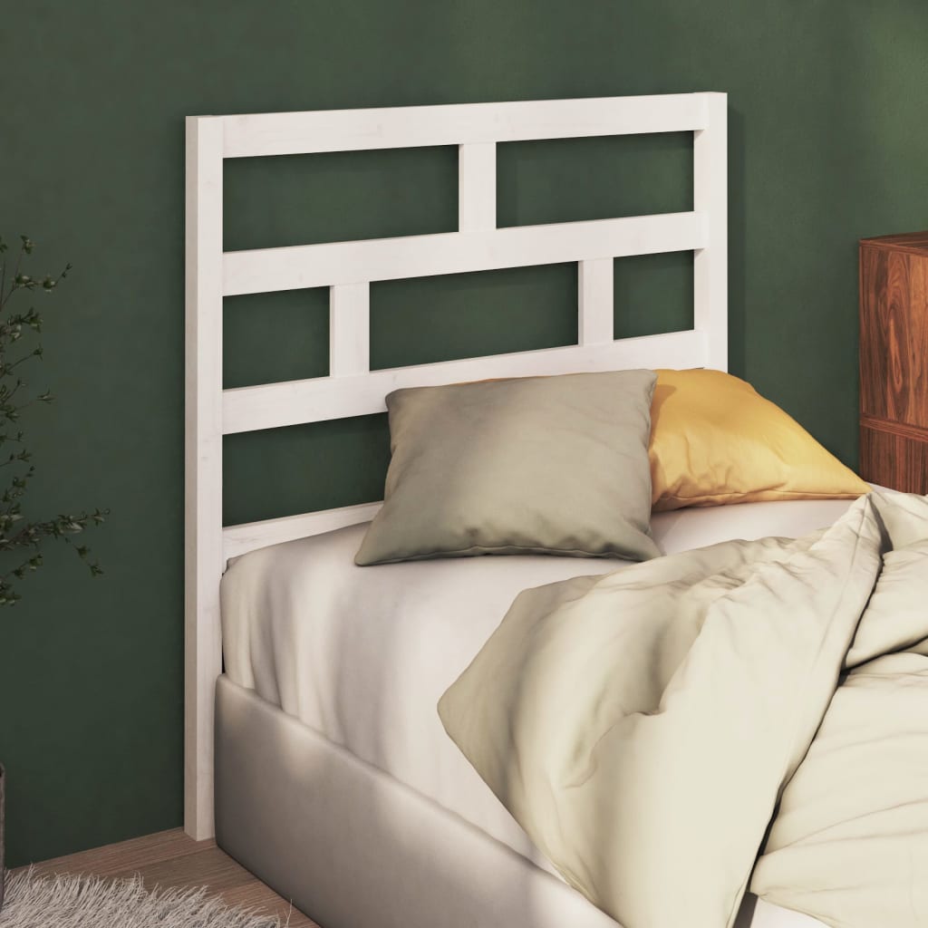 vidaXL Bed Headboard White 96x4x100 cm Solid Wood Pine
