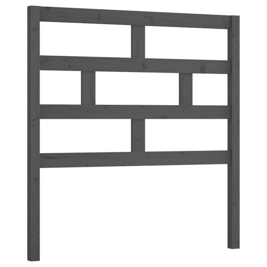 814176 vidaXL Bed Headboard Grey 96x4x100 cm Solid Wood Pine