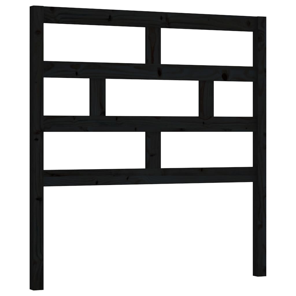 vidaXL Bed Headboard Black 96x4x100 cm Solid Wood Pine