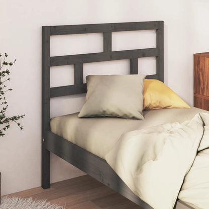 vidaXL Bed Headboard Grey 106x4x100 cm Solid Wood Pine
