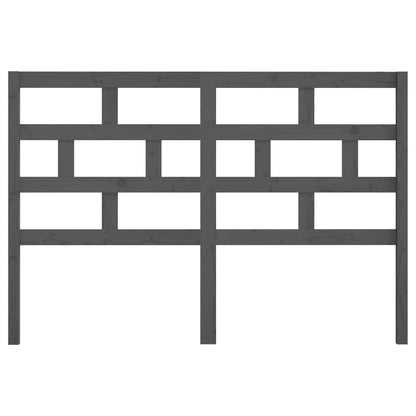 vidaXL Bed Headboard Grey 126x4x100 cm Solid Wood Pine