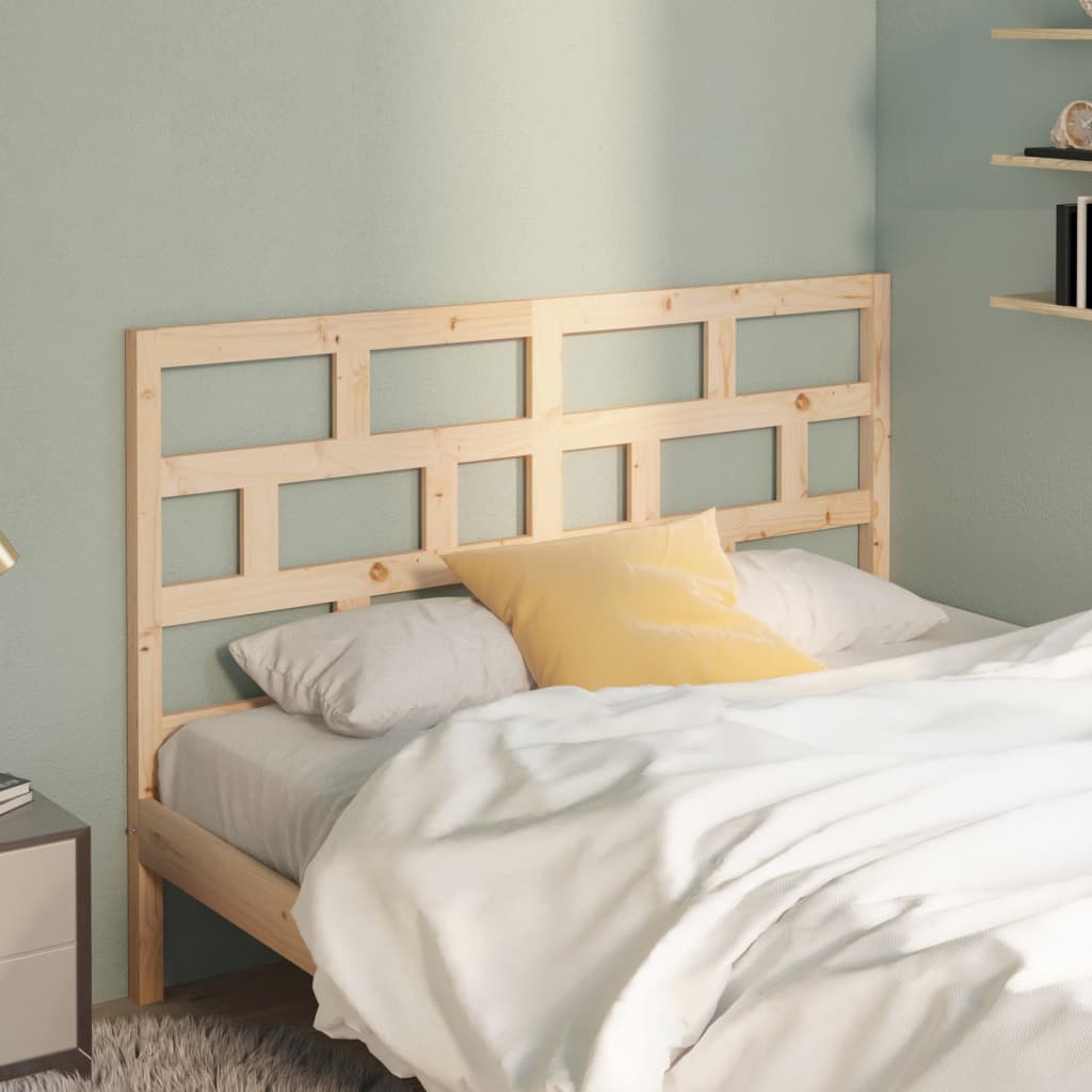 vidaXL Bed Headboard 141x4x100 cm Solid Wood Pine