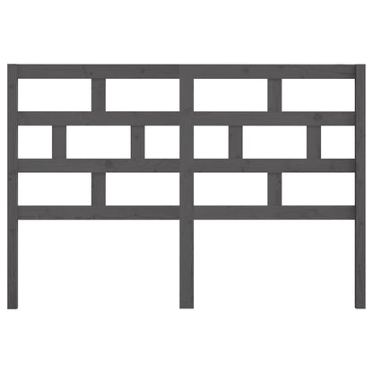 vidaXL Bed Headboard Grey 141x4x100 cm Solid Wood Pine