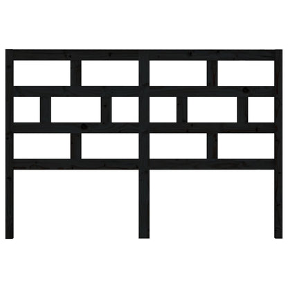 vidaXL Bed Headboard Black 141x4x100 cm Solid Wood Pine