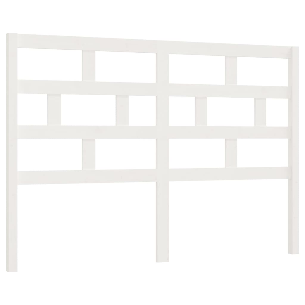 vidaXL Bed Headboard White 146x4x100 cm Solid Wood Pine