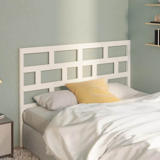 814195 vidaXL Bed Headboard White 146x4x100 cm Solid Wood Pine