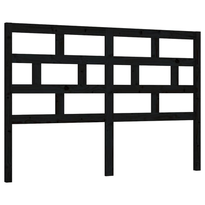 vidaXL Bed Headboard Black 146x4x100 cm Solid Wood Pine