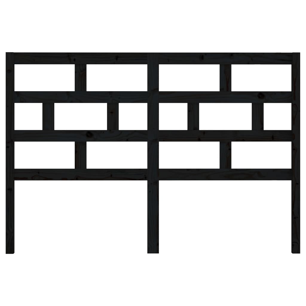 vidaXL Bed Headboard Black 166x4x100 cm Solid Wood Pine