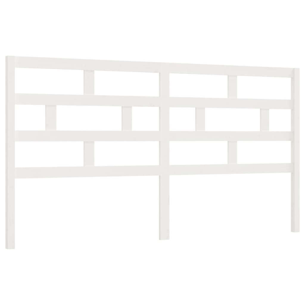 vidaXL Bed Headboard White 186x4x100 cm Solid Wood Pine