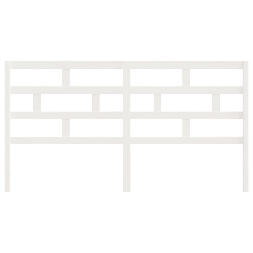 vidaXL Bed Headboard White 186x4x100 cm Solid Wood Pine