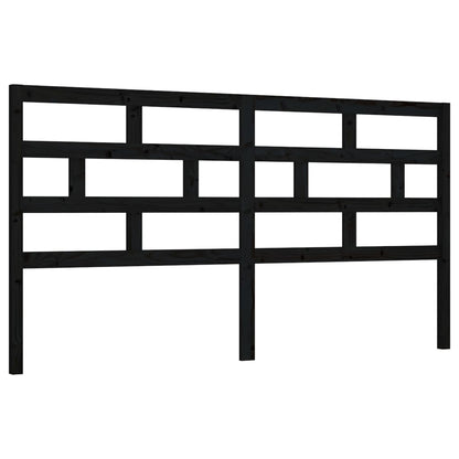 vidaXL Bed Headboard Black 186x4x100 cm Solid Wood Pine