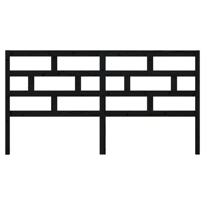 vidaXL Bed Headboard Black 186x4x100 cm Solid Wood Pine