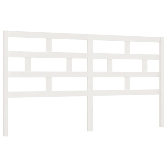 814215 vidaXL Bed Headboard White 206x4x100 cm Solid Wood Pine