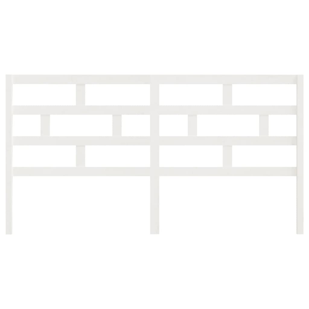 vidaXL Bed Headboard White 206x4x100 cm Solid Wood Pine