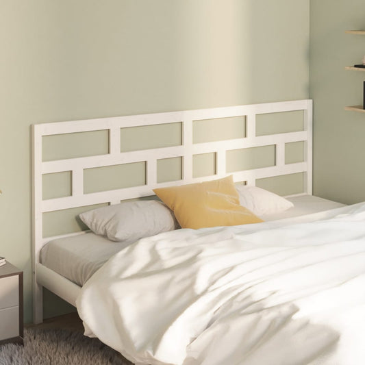 814215 vidaXL Bed Headboard White 206x4x100 cm Solid Wood Pine