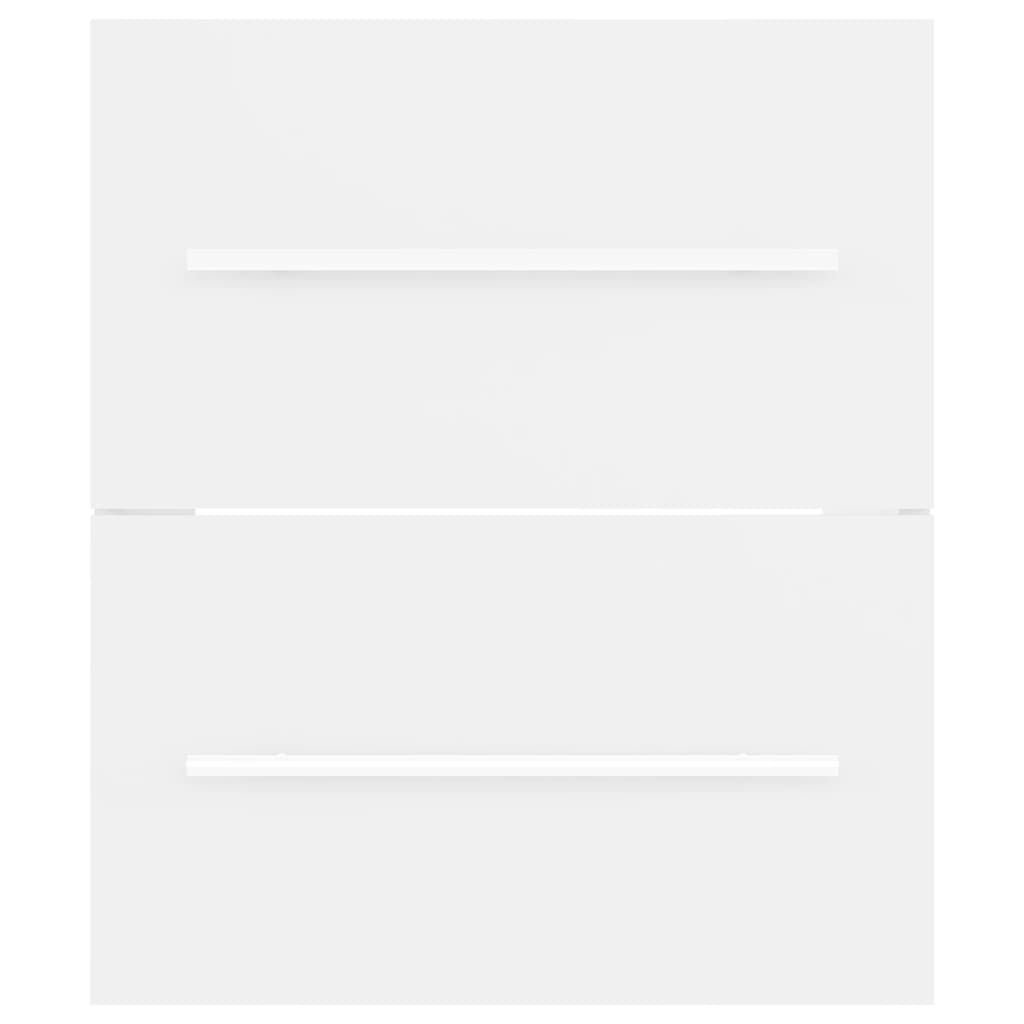 3099032 vidaXL Sink Cabinet with Built-in Basin White Engineered Wood (804683+145060)