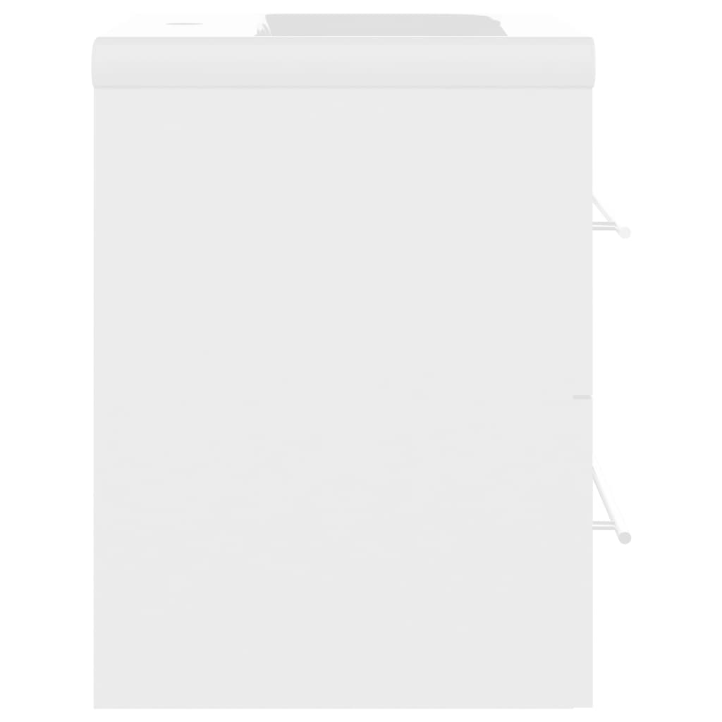 3099032 vidaXL Sink Cabinet with Built-in Basin White Engineered Wood (804683+145060)