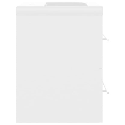 3099032 vidaXL Sink Cabinet with Built-in Basin White Engineered Wood (804683+145060)