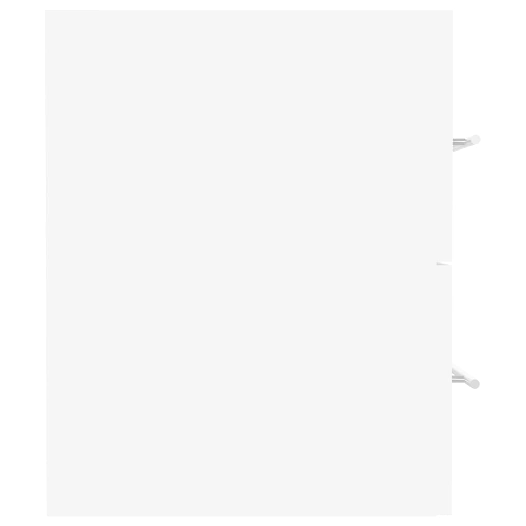 3099032 vidaXL Sink Cabinet with Built-in Basin White Engineered Wood (804683+145060)