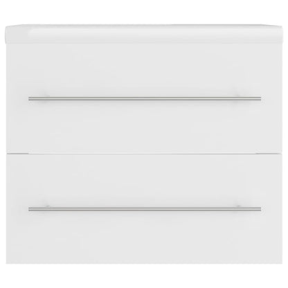 vidaXL Sink Cabinet with Built-in Basin White Engineered Wood
