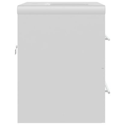vidaXL Sink Cabinet with Built-in Basin White Engineered Wood