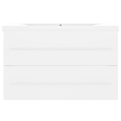 vidaXL Sink Cabinet with Built-in Basin White Engineered Wood