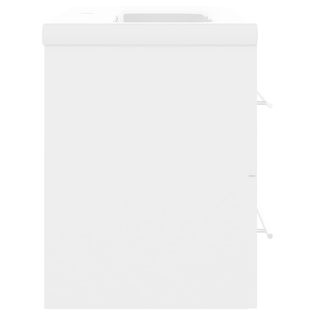 vidaXL Sink Cabinet with Built-in Basin White Engineered Wood