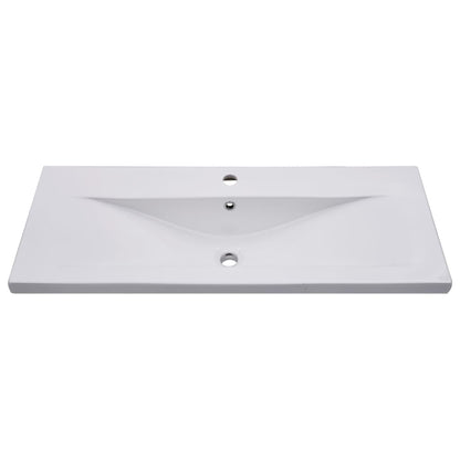 vidaXL Sink Cabinet with Built-in Basin Black Engineered Wood