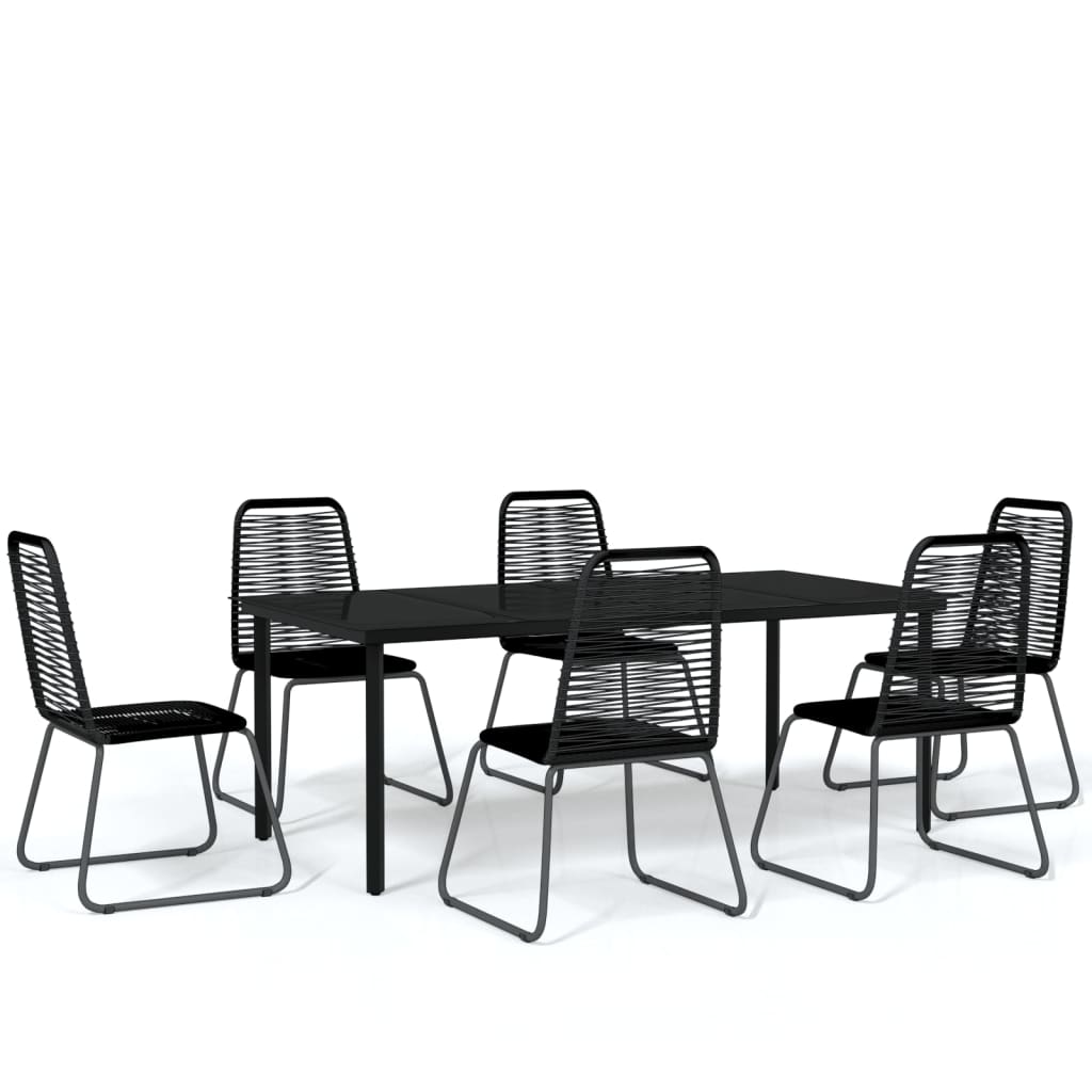 vidaXL Garden Dining Set | Black