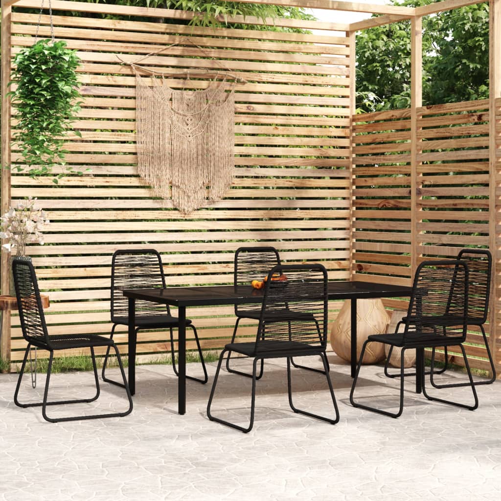 vidaXL Garden Dining Set | Black