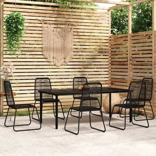 vidaXL Garden Dining Set | Black